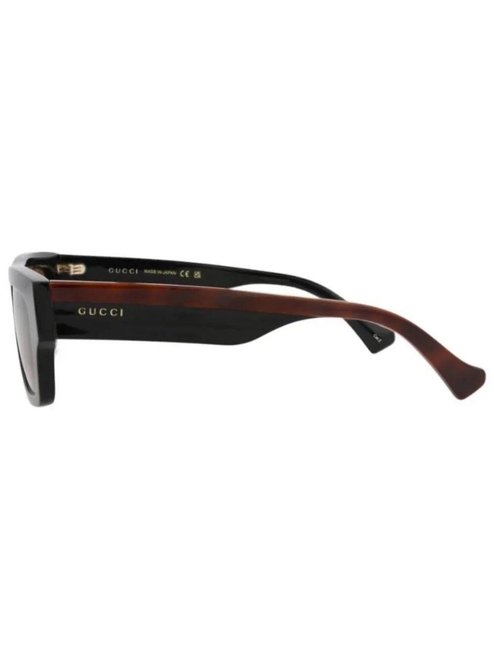 New Gucci Mens Square/Rectangle Black Havana Brown Fashion Designer Sunglasses